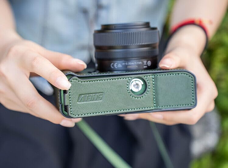 Genuine Leather Camera Half Case Cover Bag With Hand Grip for Zf Camera Accessories Retro Brown Coffe Cover Handmade