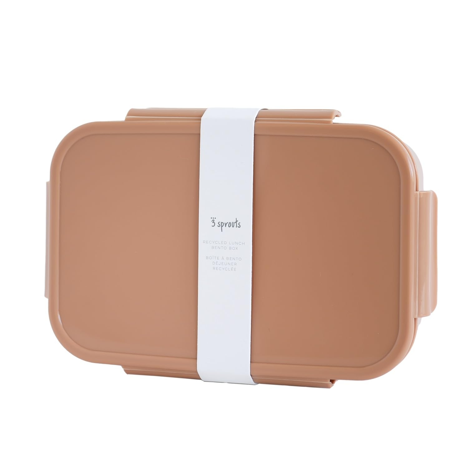 3 Sprouts Rust Recycled Plastic Bento Box For Kids - Eco-Friendly Lunch Bento Boxes For Kids - Leakproof Kid Toddler Lunch Box For Daycare With Multiple Compartments, Microwave & Dishwasher Safe