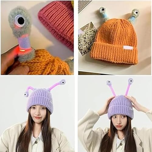 Monster Tentacles Hat, Glowing Little Monster Knit Hat,Cute Glowing Little Little Monster Knit Beanie Retractable Tentacles3