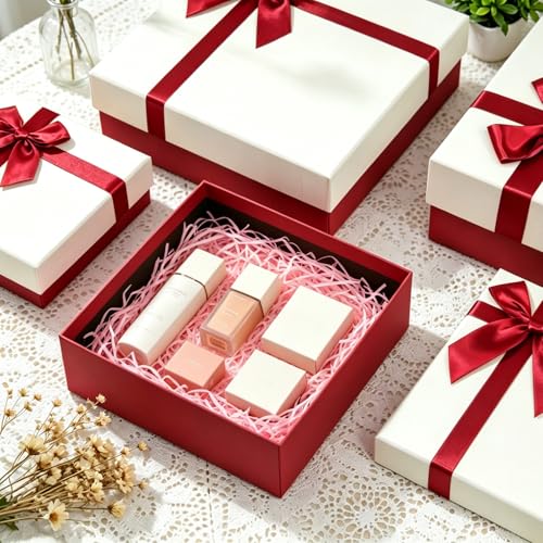 Boîte cadeau pour anniversaire et mariage avec couvercle rigide