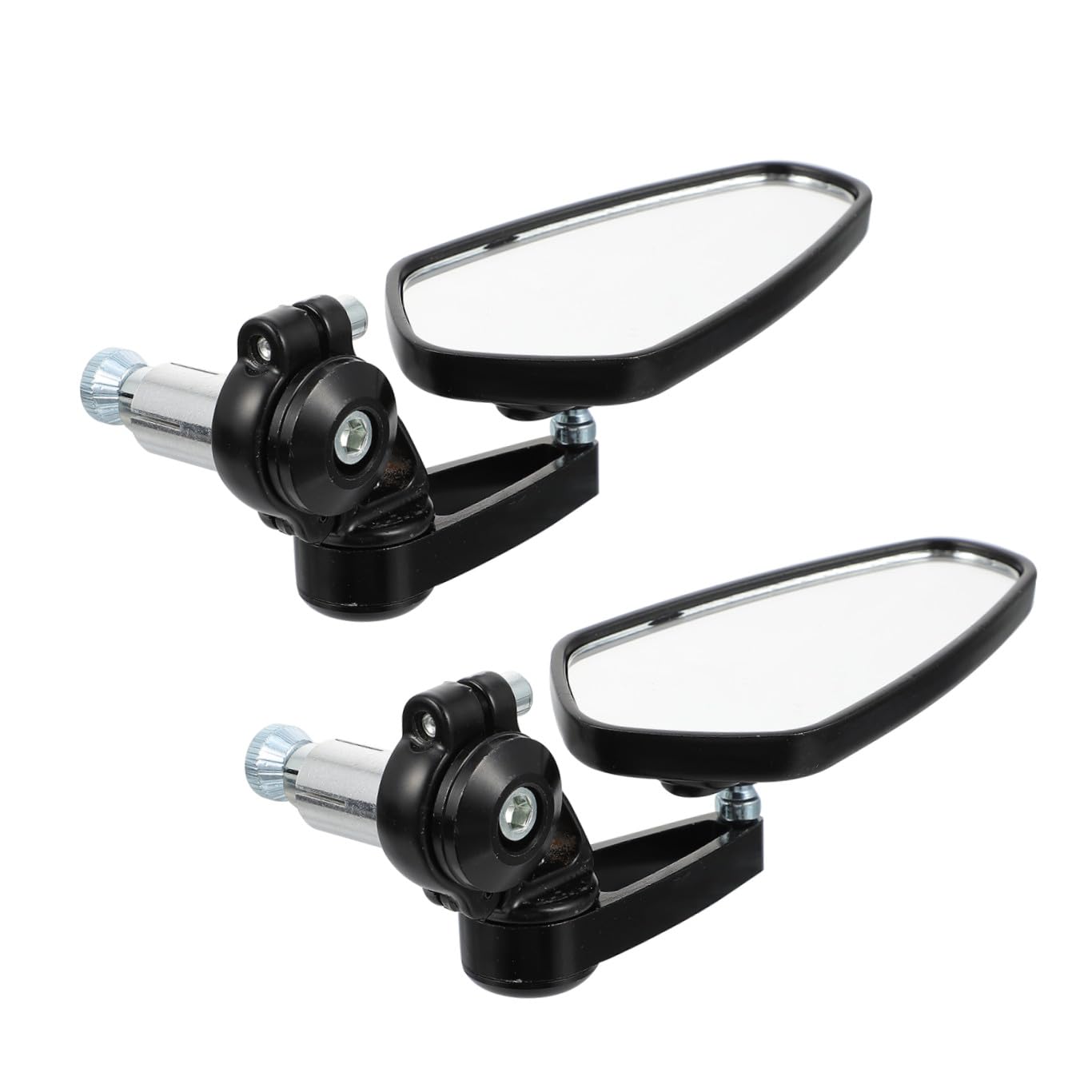 iplusmile Specchietti Moto Bar End in Lega di Alluminio Neri 22mm Set di 2 per Scooter e Naked Retrovisori ad Alta Definizione per Guida Sicura