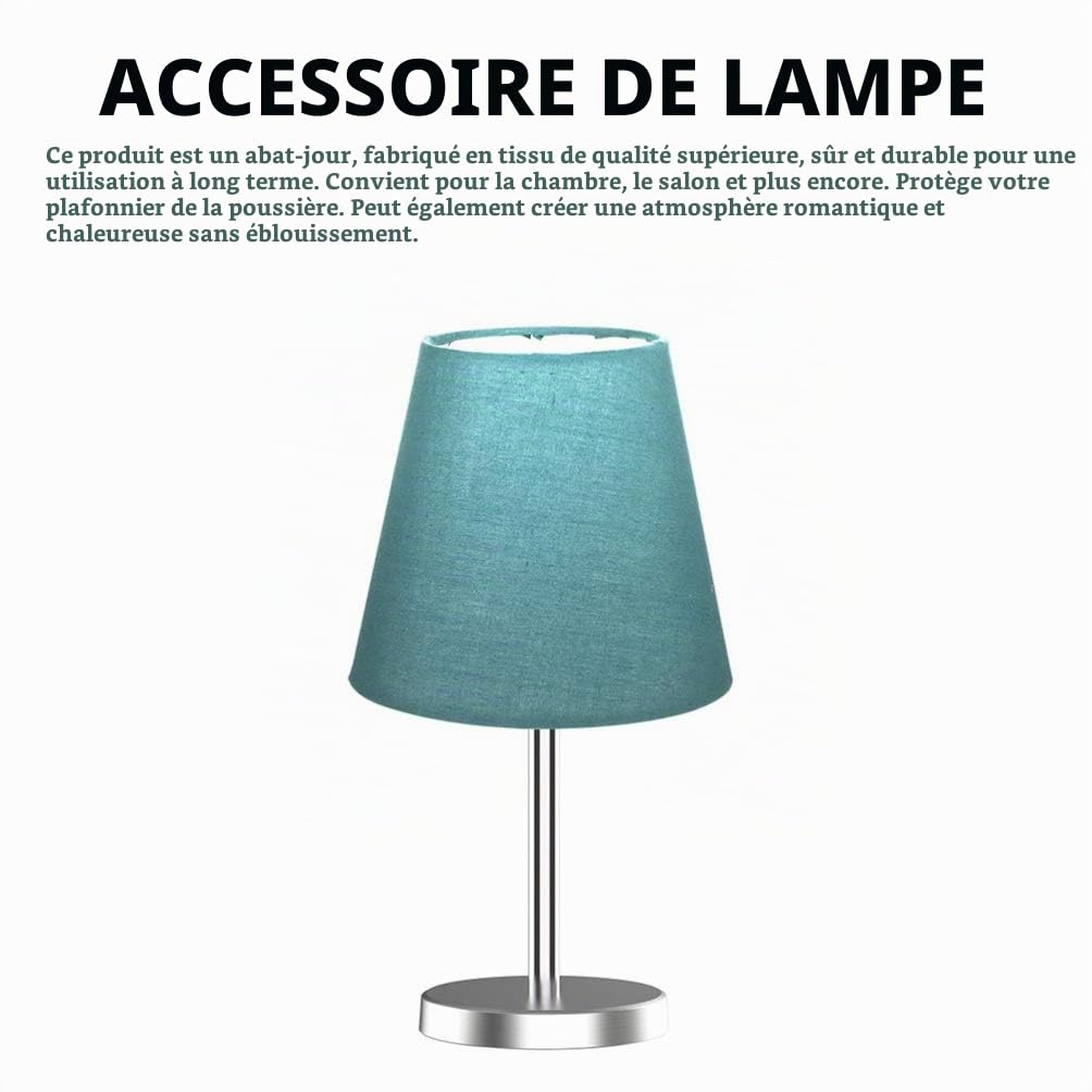 OSALADI Lot De 2 Abat-Jour En Tissu Tambour Pour Lampe De Chevet Lampe De Table Lampadaire Et Lustre 5.51X5.51X5.12 in Installation Simple Éclairage Doux Pour Maison