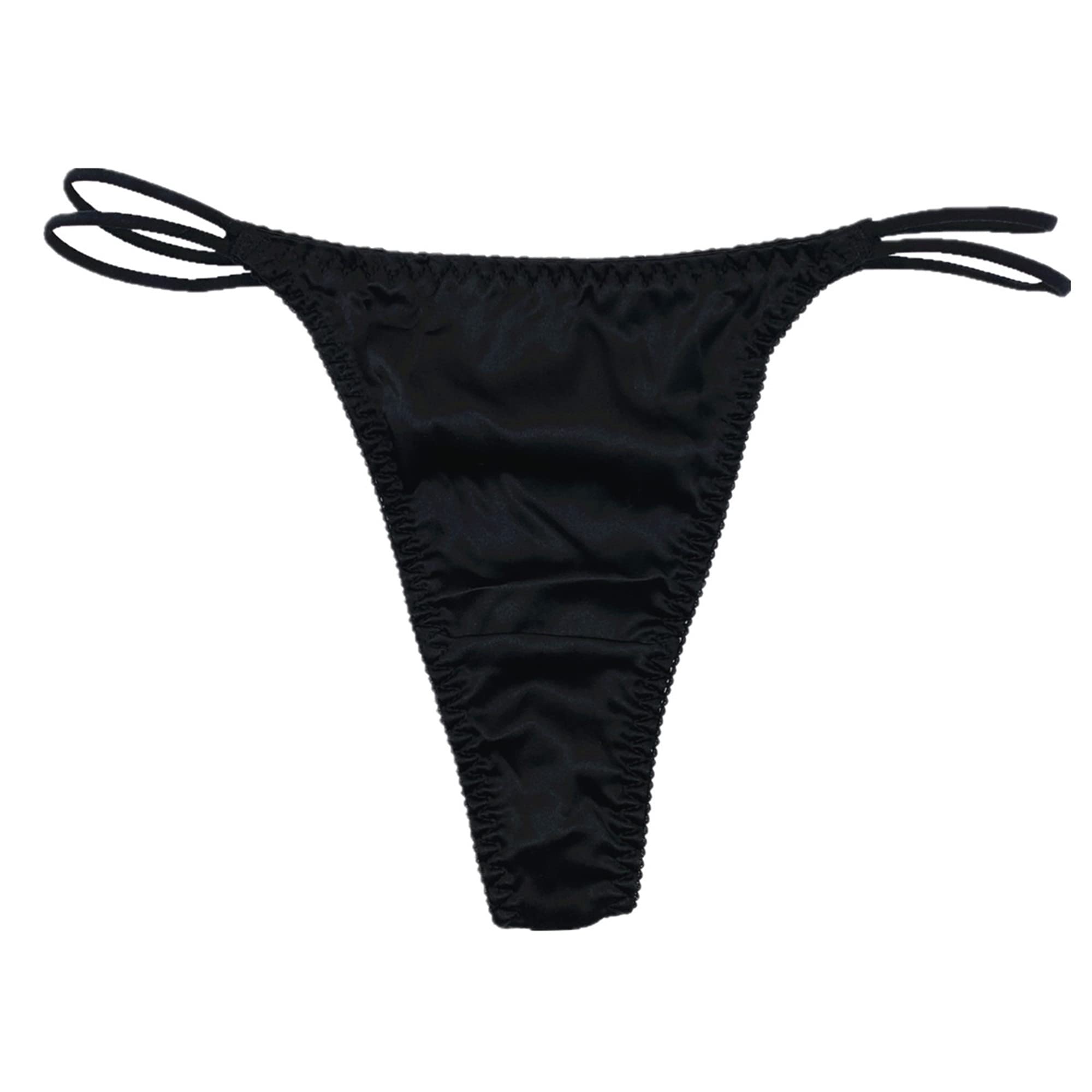 Colorful Star 1 Pack Womens Pure Silk G-string T-back Thongs Panties Sexy Underwear