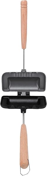 Annadue Zestaw 2 szt. Kuchenka Stovetop Maker Flip Grill Pan (2 Color) | Dwustronna prasa Panini, konstrukcja ze stopu a