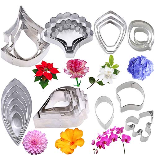 23Pcs Stainless Steel Flower Cutter Set