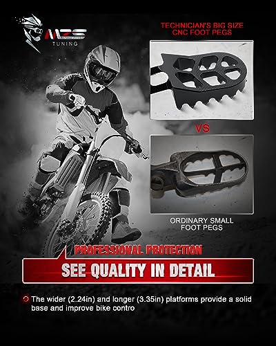 Image of MZS Dirt Bike Foot Pegs for KX250 KX450 KX450F CRF300L CRF450R CRF1000L