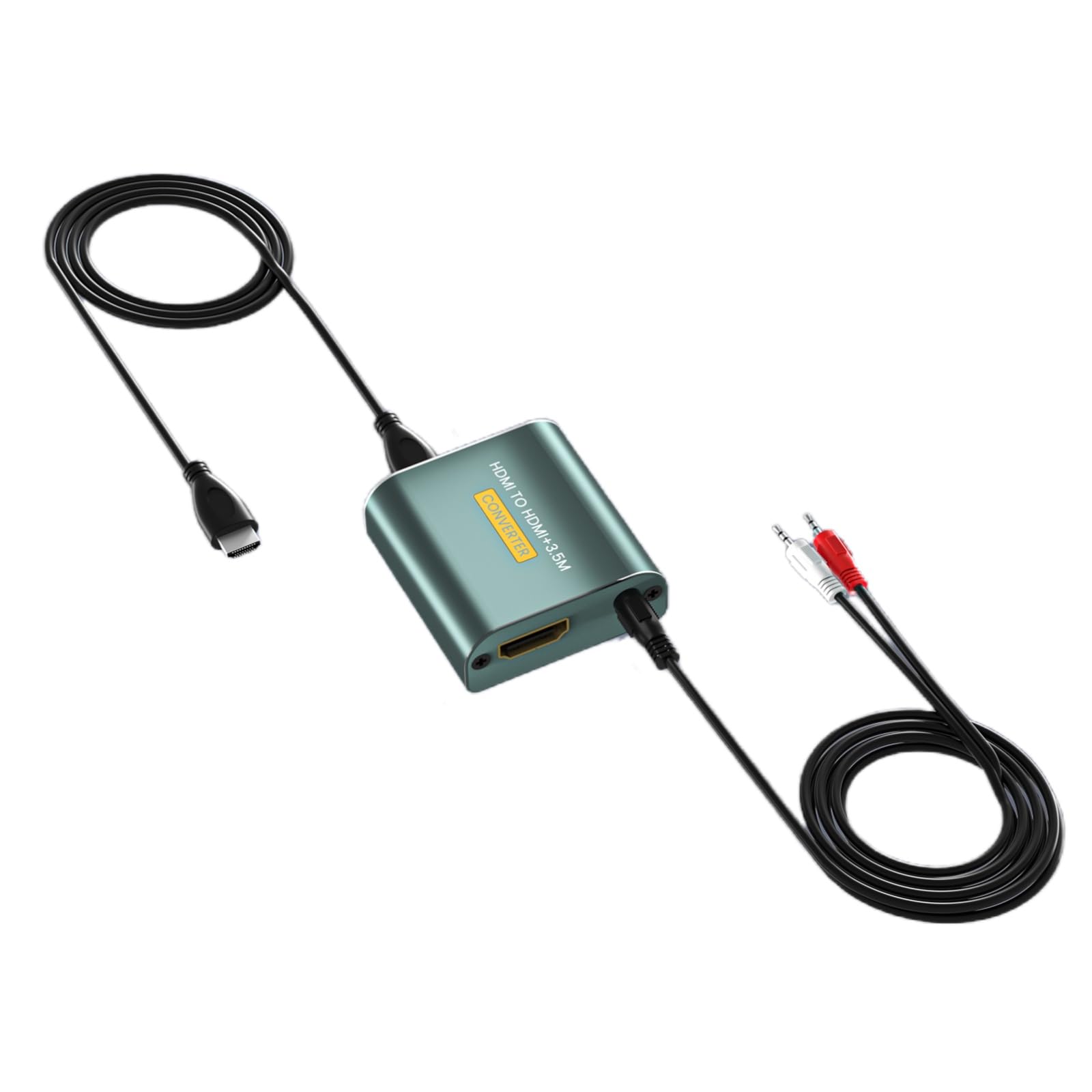 HDMI Audio Extractor 4K,Convertidor HDMI a HDM I + 3.5 mm Stereo Audio Splitter para Fire Stick, reproductor de Blu-ray