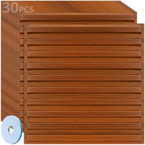 Lista de Pared disponible en línea para comprar. 43 30Pcs Paneles Decorativos 3D para Pared 30x30cm, Decorativos para Paredes, Hecho de Material de PVC Resistente Al Agua, Iignífugo, para Decoración de Paredes Interiores en Hogar,...