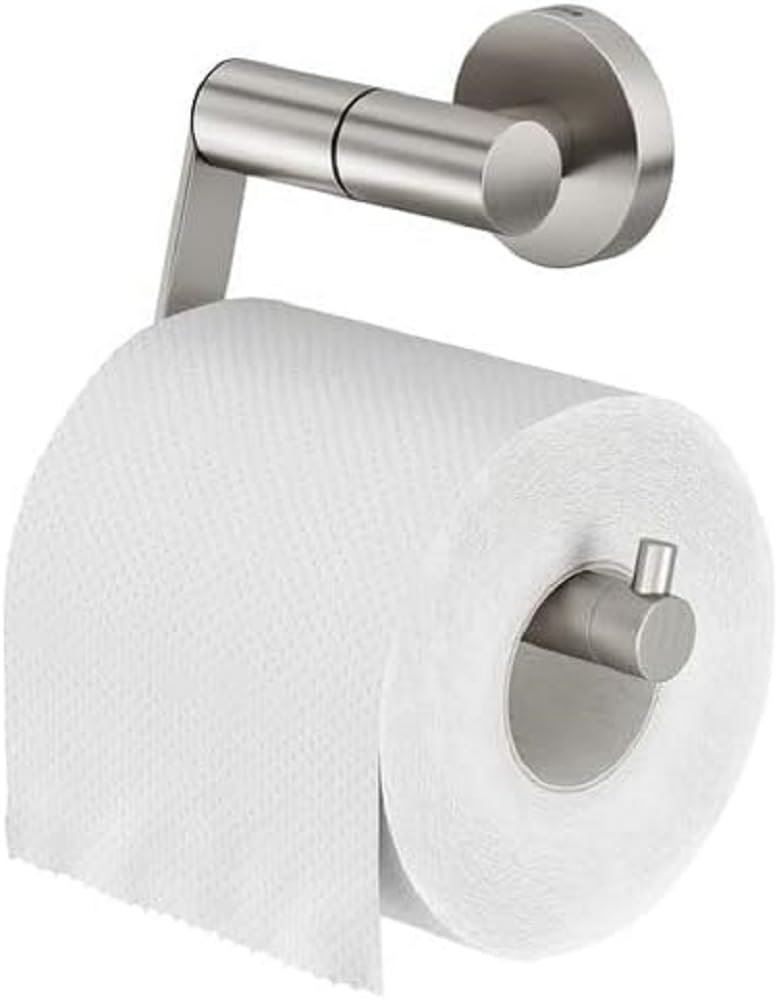Tiger Boston Toilet Roll Holder, Stainless Steel Brushed, 13.7 x 10.8 x 6.3 cm