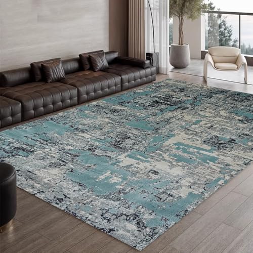 Tapis abstrait moderne vieilli pour protéger le sol sous un meuble