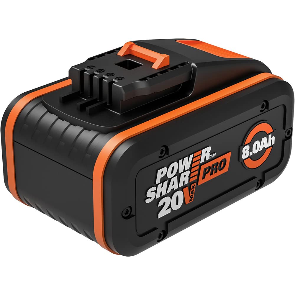 WORX - Batería Powershare Pro de Alta Capacidad (20 V, 8 Ah, WA3648 (con indicador de Nivel de Carga, Compatible con Todas Las Herramientas, 20 V/40 V/80 V)