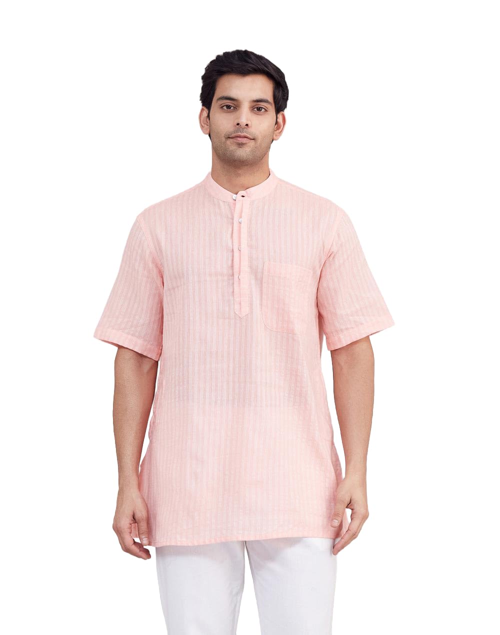 fabindia Pink Cotton Short Kurta-picture-34