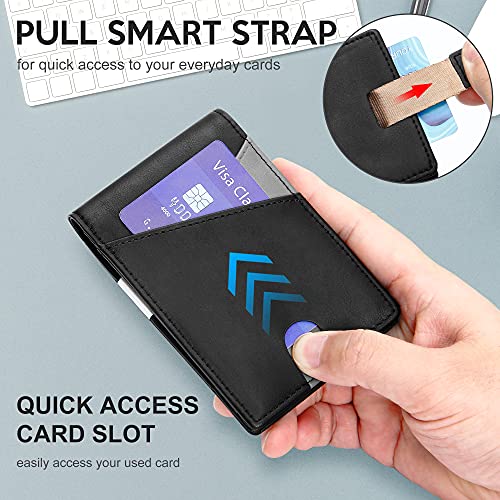 Zrtary Slim Wallet For Men With Money Clip Leather Credit Card Holder Minimalist Front Pocket Rfid Blocking(Grey) #TOP2
