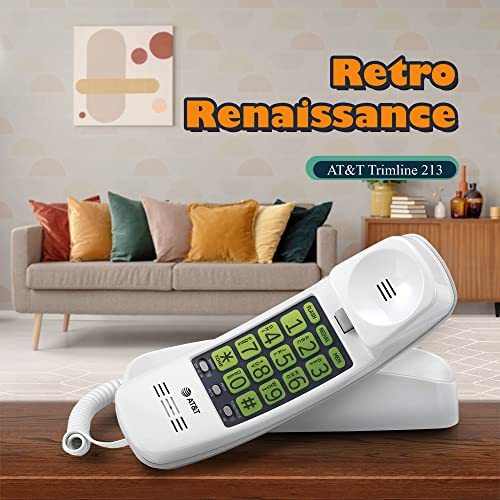 At&T 213 Corded Home Phone With Extra Big Buttons & Visual Ringer. No Ac Power Required thumb #1