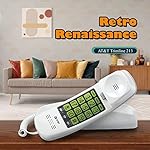 AT&T TRIMLINE 213 Corded Home Phone with Extra Big Buttons & Visual Ringer. No AC Power Required, Improved Easy-Wall-Mount, Lighted Keypad, 10 Speed Dial Keys, Volume Control, Senior Friendly. White - Image 2