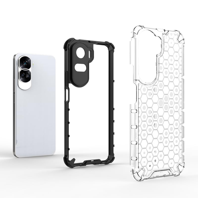 Image of Plastic Bumper Back Case Cover for Honor 90 Lite (Transparent)