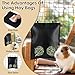 2Pcs Hanging Hay Feeder Bag for Guinea Pigs, Capacity of 0.35 Pounds of Hay, 11.8 x 9.8 Inch Bilayer Harmless Artificial Leather, 2-Hole Washable Hay Feeding Pouch for Small Rabbit, Chinchillas