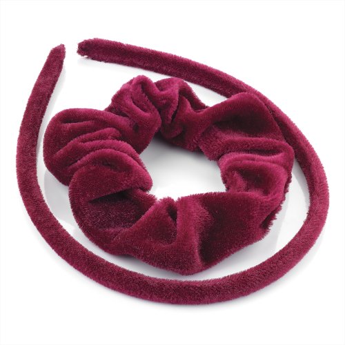 Set per capelli, cerchietto e elastico in velluto
