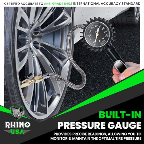 Rhino Usa INFLTR-GAUGE-P Tire Inflator With Pressure Gauge thumb #5