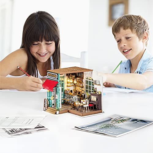 Rolife 3D Holz Puppenhaus mit Licht Miniatur Kaffee Haus DIY Modell Kit-Tops Spielzeug für Kinder 14 15 16 17 Jahre alt… – Bild 3