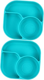 Toyvian Prato De Jantar Para Crianças 2 Peças Placas De Sucção Para Bebês Placas De Sucção Para Bebês Utensílios De Mesa Duráveis Placa De Sucção De Silicone Prato Prático Para