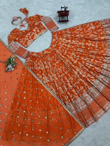 Ready to wear, Wedding Lehenga Choli with Dupatta, Festival Lehenga Choli with stitched Blouse 3332
