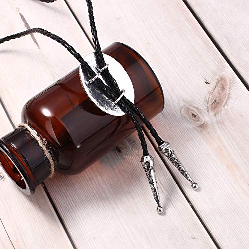 Jstyle 4Pcs Bolo Tie For Men Western Cowboy Leather Necktie Halloween Costume Accessories For Men Women #TOP5