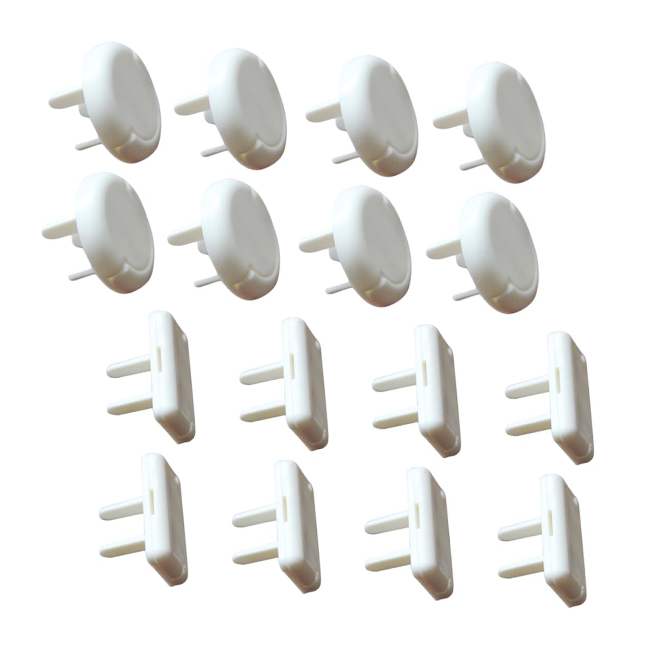KOMBIUDA Lot de 60 Cache-prises de Sécurité pour Bébés, Capuchons Abs Blancs, Protection Anti-chocs pour Prises Électriques la Maison