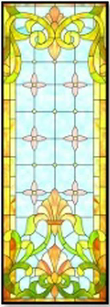 Stained Glass Film Sunscreen Opaque Matte Decorative Sticker Window Film Stained Glass Window Sticker Window Tint Static Cling