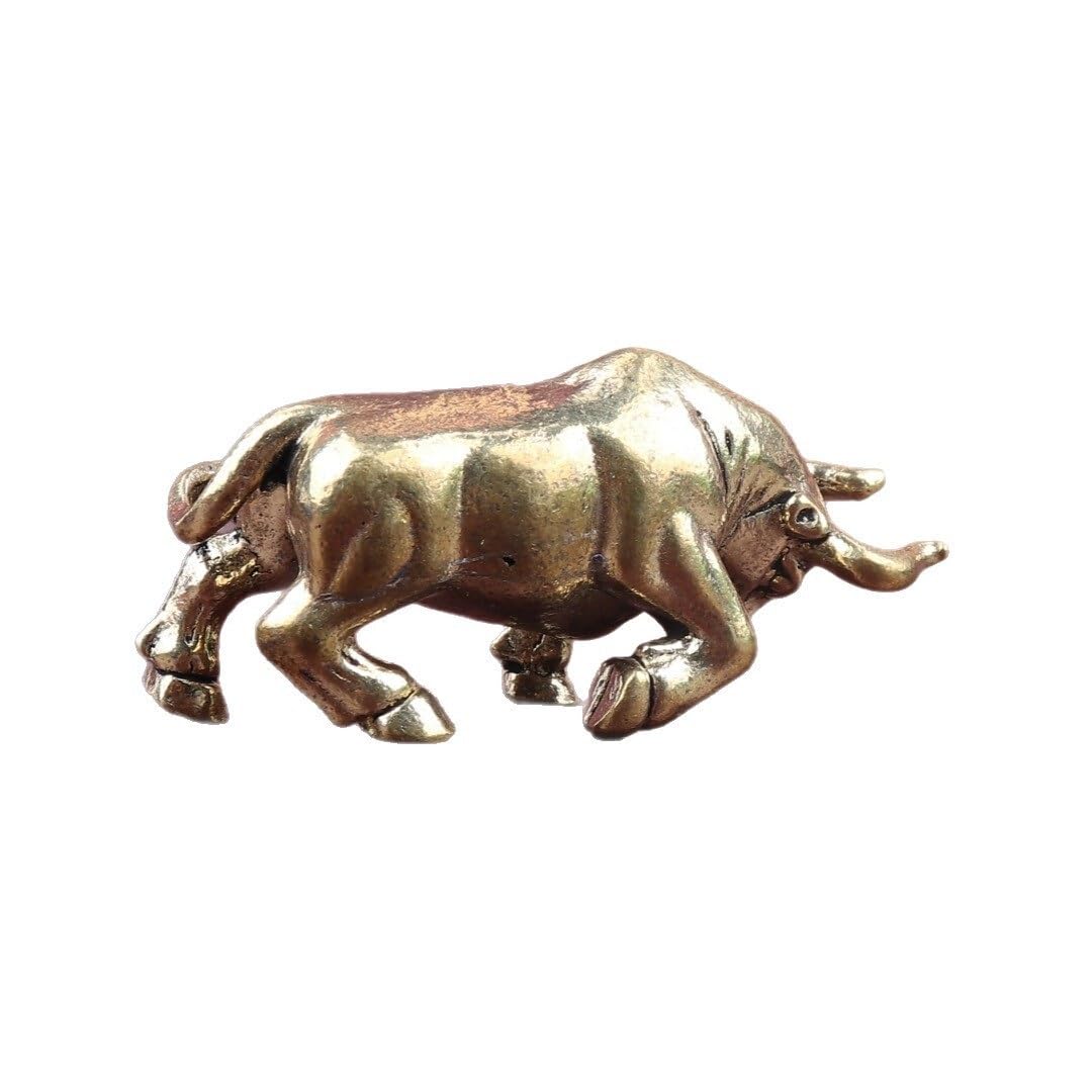 Huffa Arrogant(About120g) Retro Bullfighting Zodiac Solid Brass Desktop Ornament