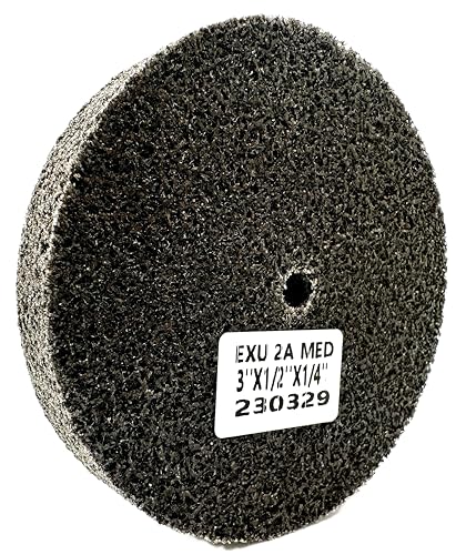 Image of EXL Unitized Wheel, 3 inch Diameter x 1 /2 inch Wide x 1 /4 inch Arbor, 2A Medium, Aluminum Oxide | 15532 | (Pack of 5)