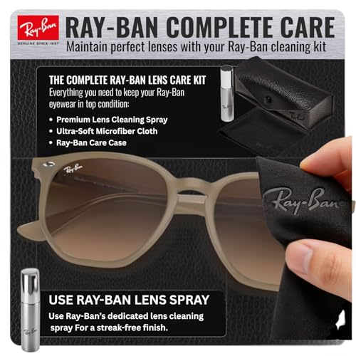 Image of Ray-Ban RB4306 Square-Round Shaped Sunglasses for Men & Women with Official RAYBAN Eyewear Kit