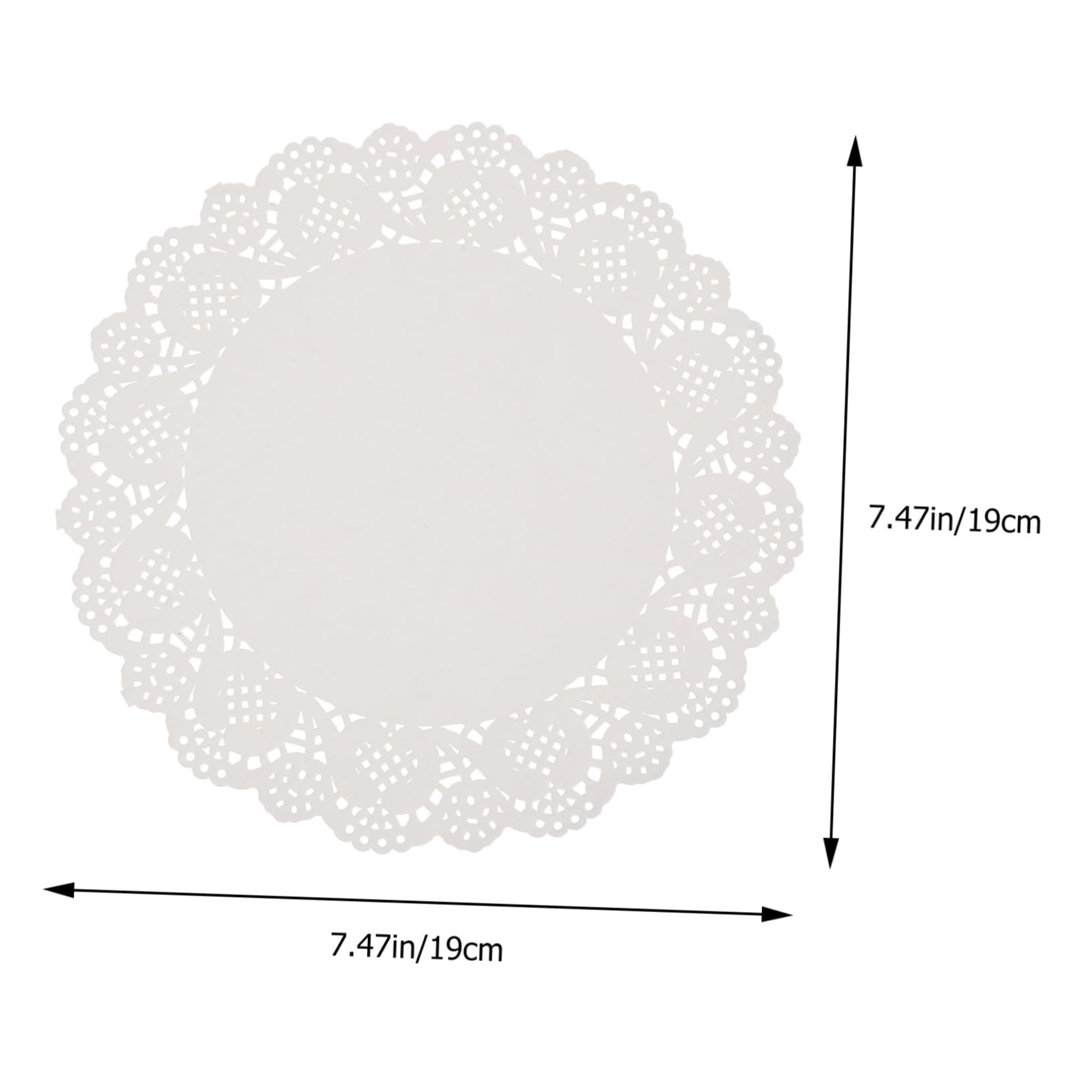 Unomor 100pcs Cake Paper Doilies Oil-absorbing Round Cake Pad for Wedding Party Decorations