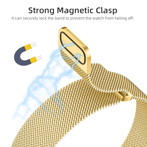 Image of Magnetic Band Compatible for Apple Watch Bands Women Men 40mm 38mm 41mm 42mm 46mm 44mm 45mm 49mm, Stainless Steel Mesh Metal Sport Strap Wristband iWatch Series 11 10 9 8 7 6 5 4 3 2 1 SE Ultra