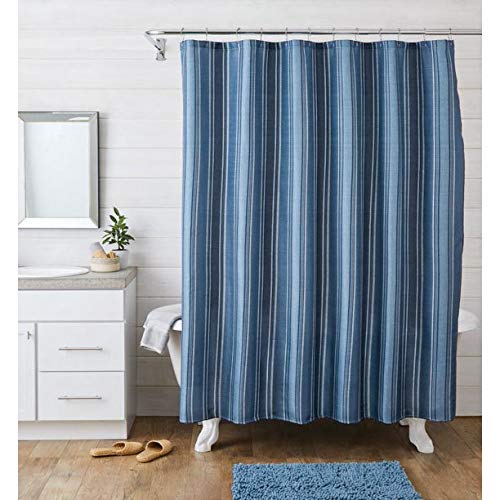 Pure Bath Striped Shower Curtain Set, Multicolor
