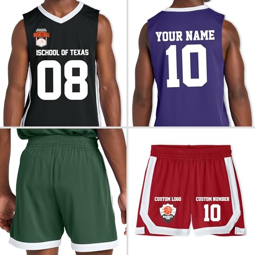 Personalize Your Own Team Basketball Jersey with Your Custom Name and Number Adult Youth Sports Tee3