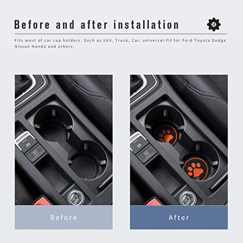 Inserciones de portavasos auto silicona 2.7 pulg azul miniatura 4