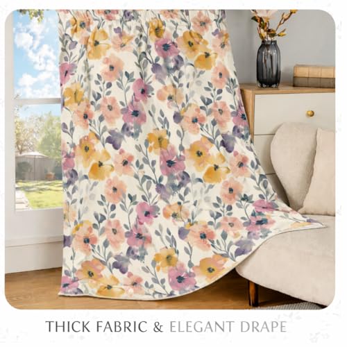 Image of STITCHNEST 'Whispering Gardens Series' Premium Heavy Polyester 100% Blackout Curtains 7 Feet Long Set of 1 | Door Curtain 7 Feet x 4 Feet | Perfect for Home Decor