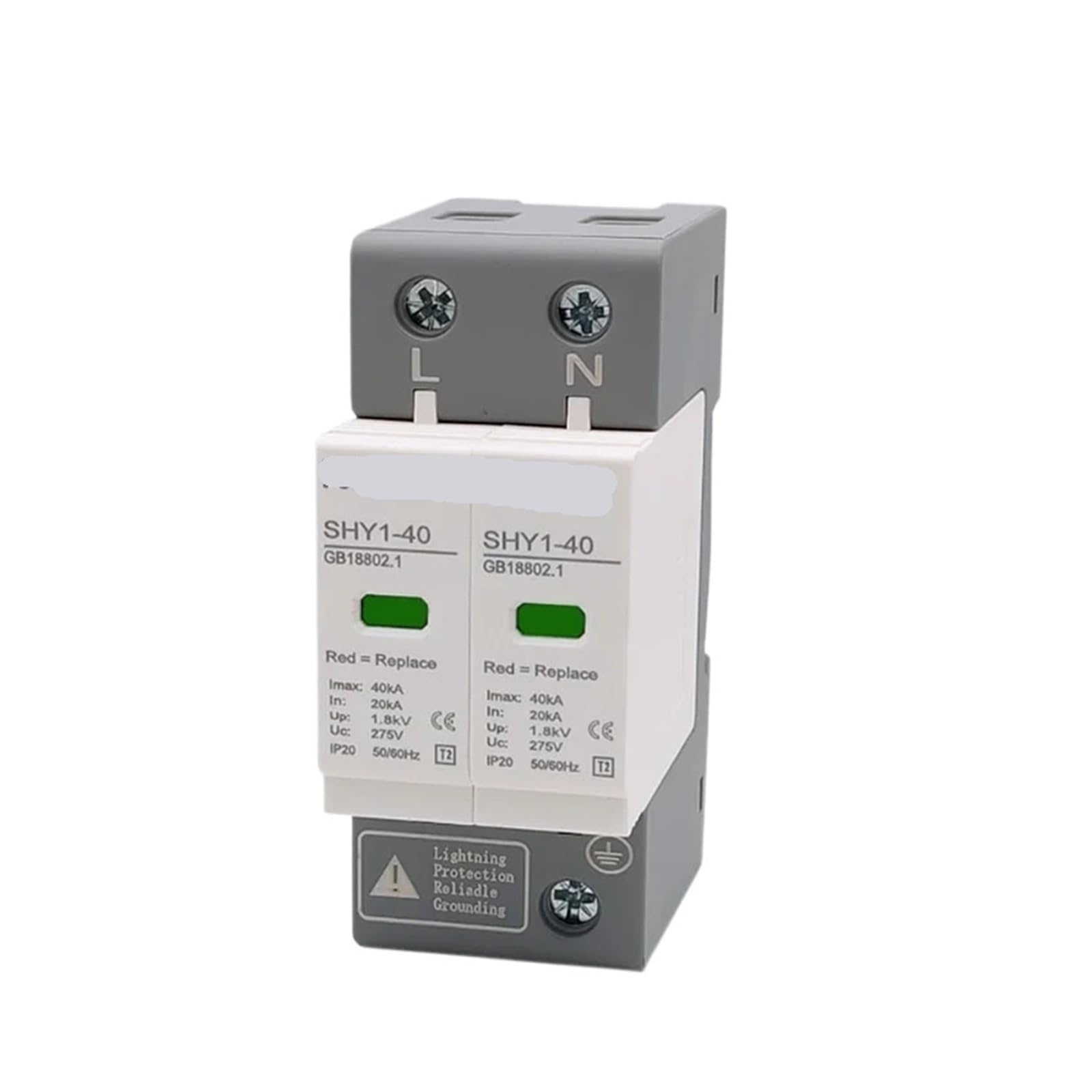 Protección contra sobretensiones AC SPD 2P 3P 4P 10〜20KA/20〜40KA /30KA〜60KA Protector rayos domésticos Pararrayos de bajo voltaje Dispositivo protector Disyuntor SHY1(3P,10-20KA)