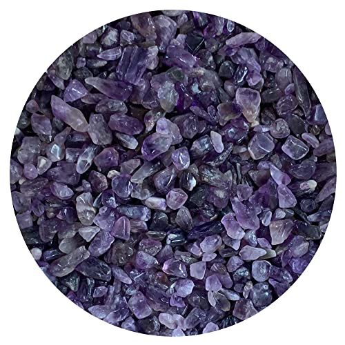 Image of GAF TREASURES 2 oz Lot Natural Semi Amethyst Tumbled Gemstone Chips, Crushed Mini Crystals, Undrilled Crystal Chips (Amethyst)