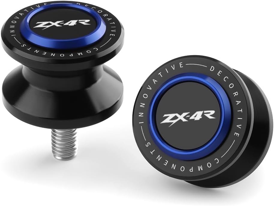 Motorcycle M8 Swingarm Spools Slider Compatible With K.awasaki ZX4R 2023 2024 2025 | Swing Arm Stand Screws Bobbins ZX-4R ZX 4R ZX400 Accessories (black-5)