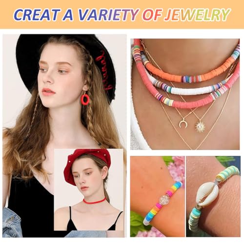 Image of SANNIDHI 3200 Clay Beads Bracelet Making Kit, Alphabet Polymer Set | Personalise Bracelets and Crafts, Alphabet, Heart and Smile Face Shapes, Flat Polymer Material, Hands on DIY Activity