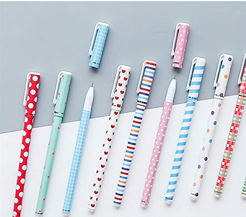 Set de 10 bolígrafos de gel multicolor 0.5mm punta fina miniatura 6