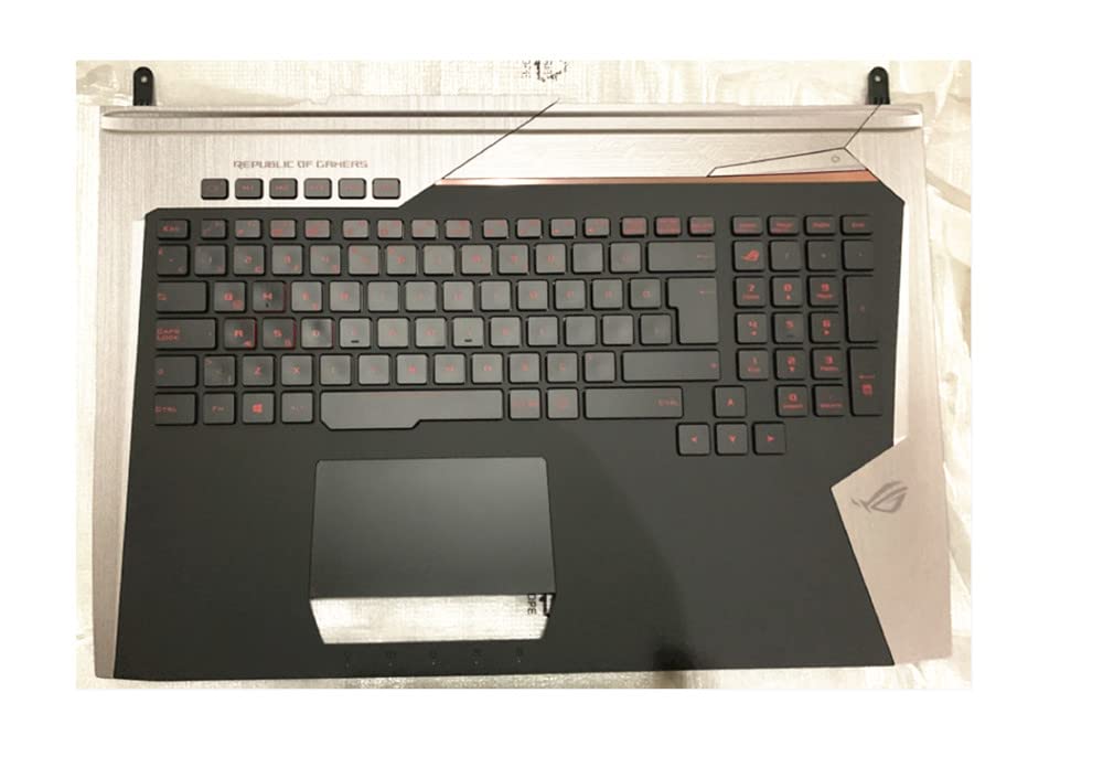 GHAG Replacement Palmrest Shell for Asus ROG G752 G752Vl G752VM G752VS G752VT GFX72V VY VS6700 G752VL G752VM G752VT C Palmrest Cover Shell Backlit US