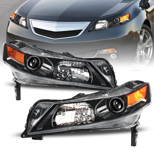 SOCKIR Headlight Assembly Pair for 2009-2014 Acura TL Sedan 4 Dr OEM Hid Xenon headlamp (Left +Right)