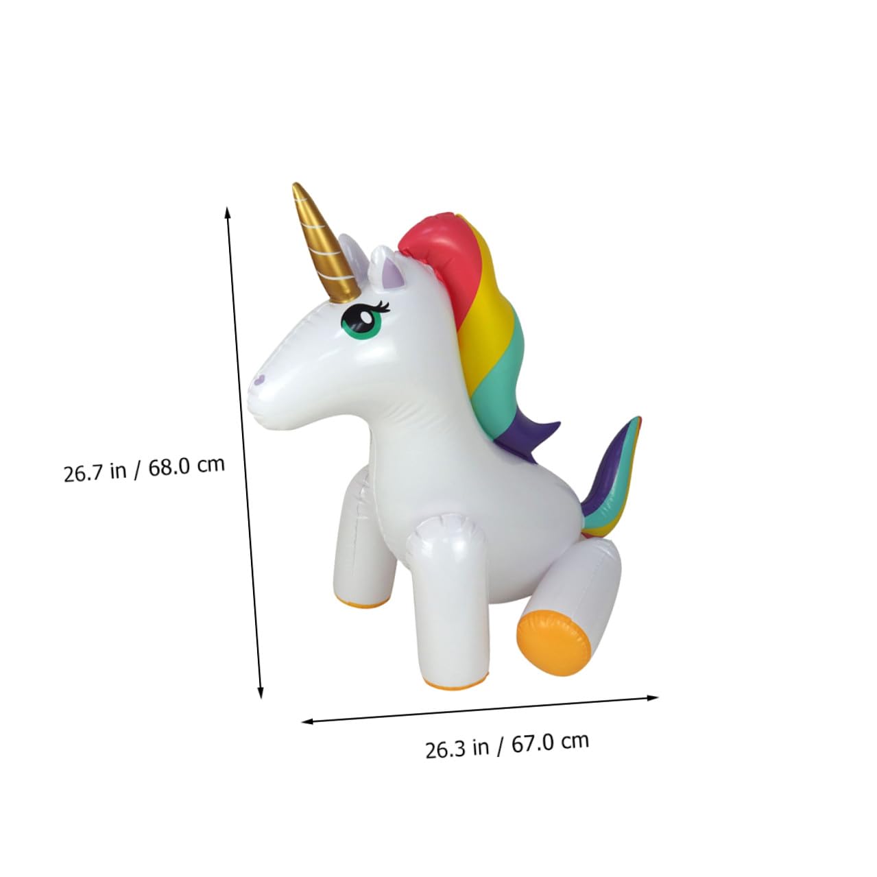 Giocattolo Gonfiabile Unicorno Spruzzatore in Pvc per Ragazzo Ragazza | Vacanze Estive, per Giochi All'aperto in Giardino e Feste, Design Simpatico Aspetto Bello