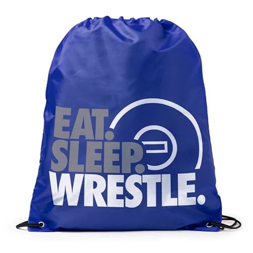 ChalkTalkSPORTS Wrestling Sport Pack Drawstring Bag | Eat Sleep Wrestle | Royal