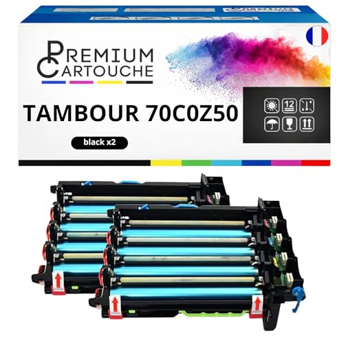 Tambour Lexmark 70C0Z50 noir compatible pack double unité imagerie pour impression haute définition