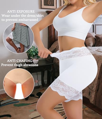 Image of Hibluco Slip Shorts For Under Dresses Anti Chafing Boyshort Women Underwear