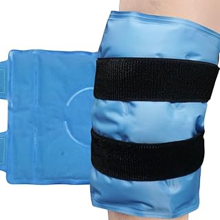 Hot & Cold Large Gel Ice Pack for Knee Pain Relief, Gel Ice Wrap for Leg Injuries, Swelling, Cold Compress Therapy for Arthritis